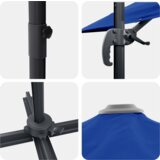 vidaXL Azurno modri senčnik s kandelabrom Azurno moder | Shoptok.si