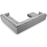 Mazzini Sofas Svijetlo siva baršunasti kutna garnitura (s desnim kutom/u obliku slova "U") Vanda – | shoptok.hr
