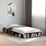 vidaXL Posteljni okvir črn 75x190 cm inženirski les | Shoptok.si