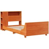  Posteljni okvir brez vzmetnice voščeno rjav 75x190 cm borovina | Shoptok.si