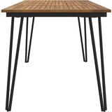  Vrtni stol s U-nogama 140 x 80 x 75 cm od masivnog drva bagrema | shoptok.hr