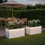  Vrtna posuda za sadnju s LED svjetlom 2 kom. Bijela - Bijela 30 x 60 x 30 cm 2 Cijene