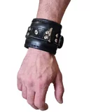 Mister B Essential Leather Lockable Wrist Restraints Black