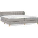  Krevet s oprugama i madracem svjetlosivi 200 x 200cm od tkanine | shoptok.hr