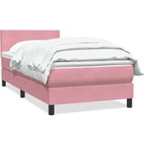 vidaXL Box Spring postelja z vzmetnico Pink 100x220 cm Velvet, (21790686) | Shoptok.si