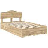  Konstrukcija postelje Sonoma hrast 135 x 190 cm Konstruiran les, (5000102271) | Shoptok.si
