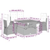  4-dijelni vrtni blagovaonski set od poliratana s jastucima bež | shoptok.hr