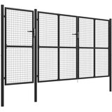  Vrtna vrata čelična 400 x 150 cm antracit | shoptok.hr