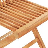 vidaXL 3-dijelni bistro set od tikovine sa sivim kariranim jastucima | shoptok.hr