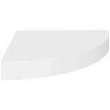 vidaXL Plutajuća kutna polica bijela 25 x 25 x 3,8 cm MDF | shoptok.hr
