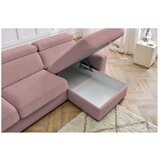Bobochic Paris rožnata raztegljiva kotna sedežna garnitura (s kotom po izbiri) monaco | Shoptok.si