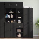 vidaXL Uski ormarić za pohranu crni 45x42,5x225 cm konstruirano drvo Cijene