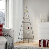 vidaXL Kovinska novoletna jelka za dekoracijo črna 150 cm | Shoptok.si