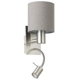 Eglo Pasteri zidna/2, e27, led 3,5w, nikl-mat, siva | shoptok.hr