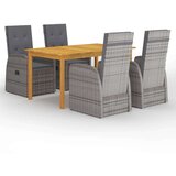  5-dijelni vrtni blagovaonski set sivi | shoptok.hr