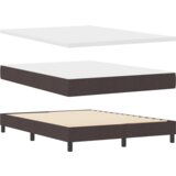 Box Spring Krevet s Madracem Tamno Smeđa 140x200 cm Tkanina | shoptok.hr