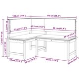  3-delni vrtni bistro set s blazinami iz trdega akacijevega lesa, (22015563) | Shoptok.si