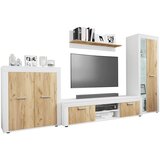 MID.YOU Dnevni Regal Usilo Xl, Bela, Barva Hrasta, 4-Delni Cene