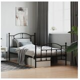 vidaXL okvir kreveta uzglavlje i podnožje crni 100x190 cm | shoptok.hr