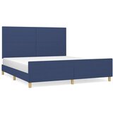 Maison Chic Posteljni okvir - Dvoposteljna postelja - Zakonska postelja brez vzmetnice moder 180x200 cm blago-J4014, (21774272) | Shoptok.si
