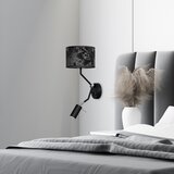  Zidna lampa SATINO 1xE27/40W/230V + 1xGU10/MR11/7W crna/siva | Eponuda.com
