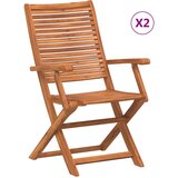 Maison Chic Zložljivi Vrtni Stoli - Stol za vrti z naslonom za roke 2 kosa trdna akacija JS3382, (21875703) Cene
