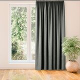  Curtain MILANA color gray style classic dragon tape transparent 5 cm chenille 140x225 HOMEDE | shoptok.hr