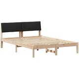  Okvir kreveta Smeđa i crna 135 x 190 cm Masivna borovina | shoptok.hr