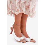 Boto Elegant High Heels With Decoration Eco Leather White Ottoles | shoptok.hr