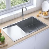 Ročno izdelano kuhinjsko pomivalno korito nerjaveče jeklo, (21670625) | Shoptok.si