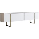 Kalune Design Luxe - Beli, Zlatno Beli TV Sto