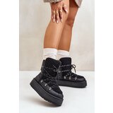 Kesi women's platform snow boots with bindings black riaviana cene