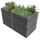  Gabionska sadilica čelična 180 x 90 x 100 cm srebrna | shoptok.hr