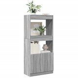 vidaXL Visoka omara siva sonoma 63x33x140 cm inženirski les, (22009187) | Shoptok.si