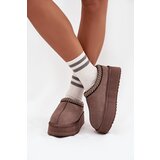 VINCEZA Low suede snow boots for women with embroidery on platform | Shoptok.si