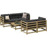 vidaXL 6-dijelni set vrtnih sofa od impregnirane borovine s jastucima Cijene