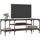 TV ormarić boja dimljenog hrasta 121x35x45 cm od drva i željeza | shoptok.hr