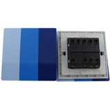  zidni prekidač art f serije, tropolni, klasični i/ili naizmenični 250V - 10А, plava pantone paleta boja, model ARTF6 | Eponuda.com