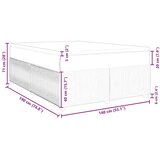 vidaXL Box spring postelja z vzmetnico taupe 140x190 cm blago | Shoptok.si