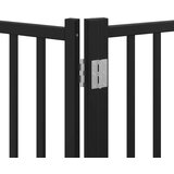 vidaXL Ograda za pse z vrati zložljiva 12 panelov črna 960 cm les | Shoptok.si