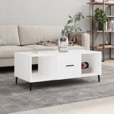 vidaXL Klubska mizica bela 102x50x40 cm inženirski les Cene