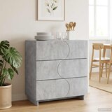  Komoda Betonska siva 70 x 38 x 75 cm Konstruirano drvo Slike