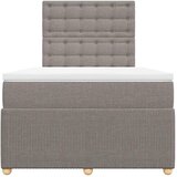  Krevet s oprugama i madracem smeđesivi 120 x 190 cm od tkanine | shoptok.hr