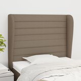  Uzglavlje s ušima smeđesivo 103x23x118/128 cm od tkanine | shoptok.hr