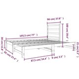  Dnevni ležaj na izvlačenje 2 x (90x190) cm od masivne borovine | shoptok.hr