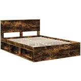  Konstrukcija postelje z vzglavjem Dimljeni oreh 150 x 200 cm, (5000103904) | Shoptok.si