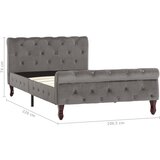  Okvir za krevet sivi baršunasti 100 x 200 cm | shoptok.hr