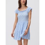 Reserved Rupičasta mini haljina - bljedoplavo | shoptok.hr