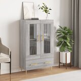  Visoka komoda siva boja hrasta 69,5x31x115 cm konstruirano drvo | shoptok.hr