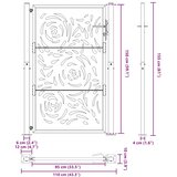  Vrtna vrata crna 100x150 cm čelična dizajn plamena | shoptok.hr